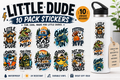 🤘 Little Dude 10-Pack Sticker Set