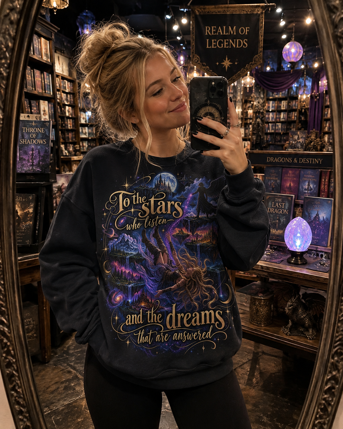 🌙 To the Stars Who Listen — Fantasy Sweatshirt