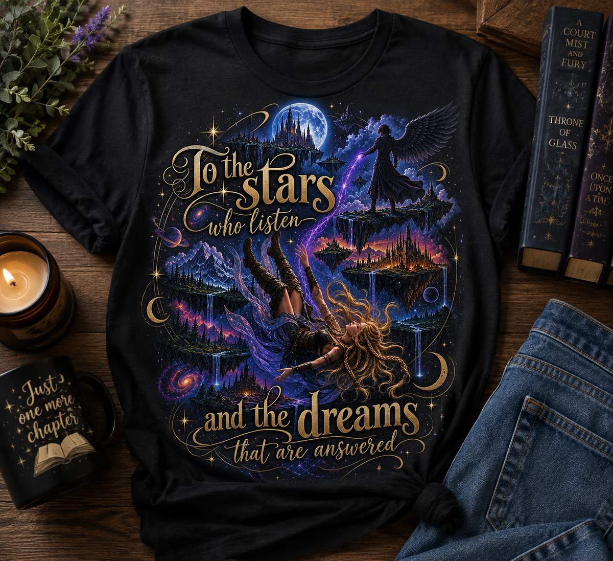 🌙 To the Stars Who Listen — Fantasy Graphic Tee