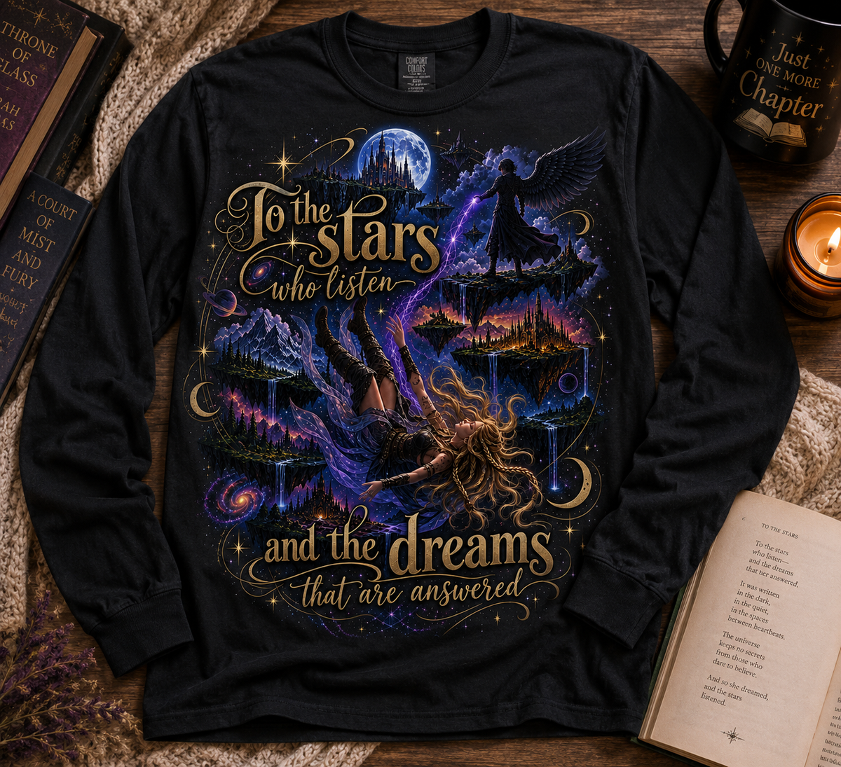 ✨ To the Stars Who Listen — Fantasy Collection Long Sleeve Tee