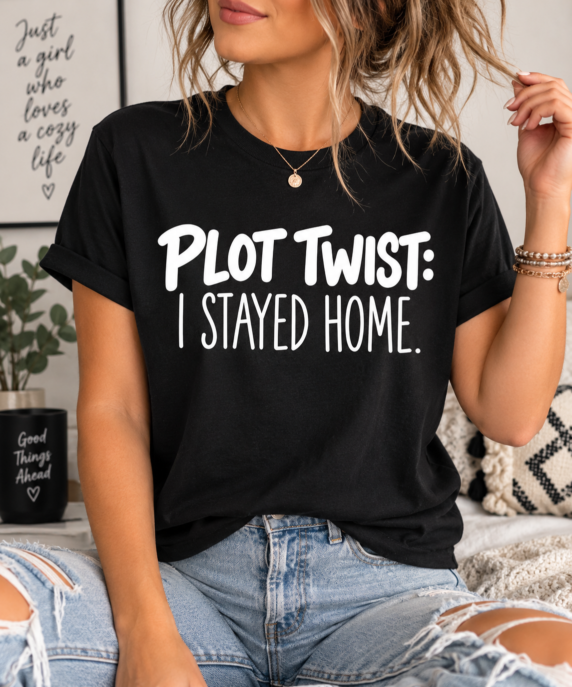 Plot Twist graphic Tee