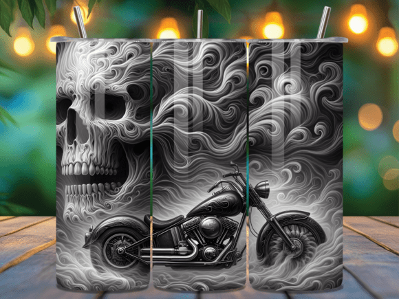 🏍️ Skull Rider Motorcycle 20oz Tumbler