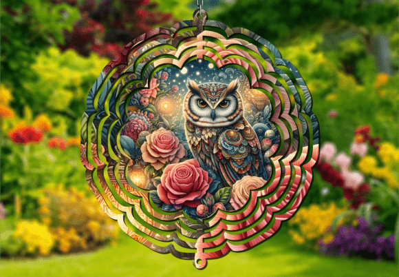 Mystical Owl Wind Spinner