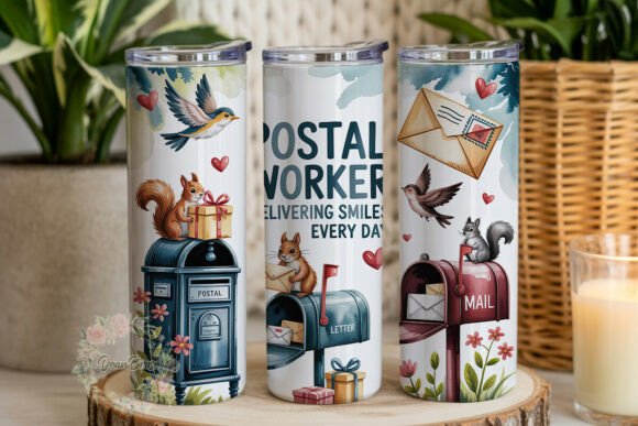 📬 Postal Worker Mailbox Tumbler