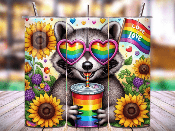 Pride Raccoon Tumbler