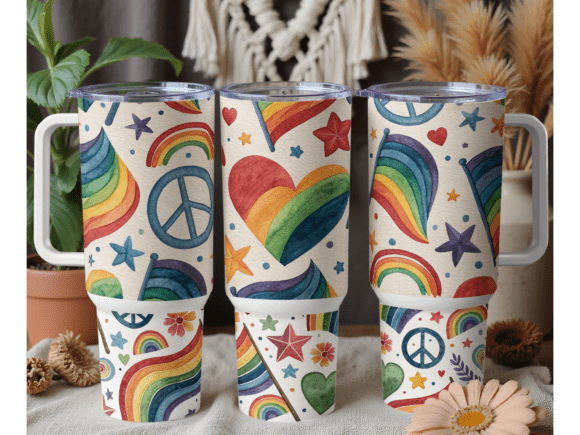 🏳️‍🌈 LGBTQ+ Pride Rainbow 40 oz Tumbler