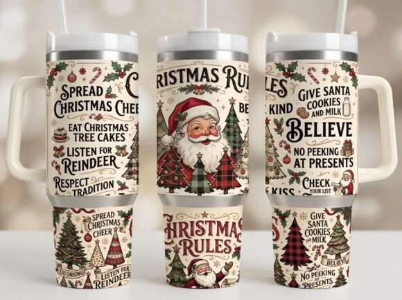 🎅 Christmas Rules 40 oz Tumbler