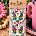 🌈 She Is Strong Car Coasters | Proverbs 31:25