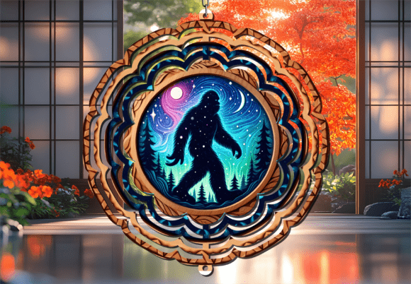 Silhouette Big Foot Wind Spinner