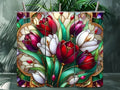 🌷 Stained Glass Tulip Tumbler