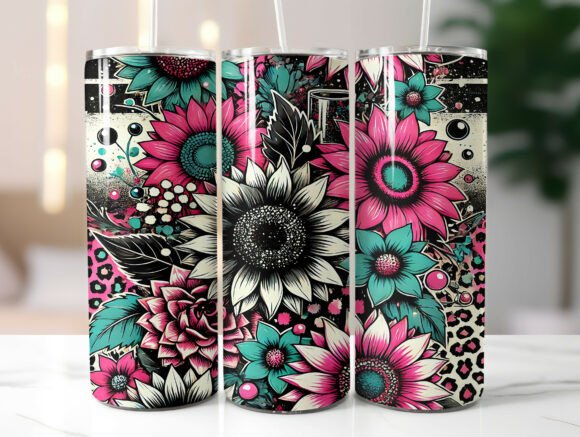 🌻 Groovy Floral Sunflowers 20 oz Tumbler