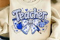 Teacher Floral Bow Sweatshirt