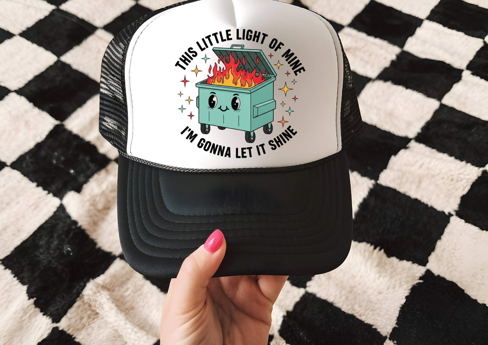 This Little Light of mine dumpster trucker hat
