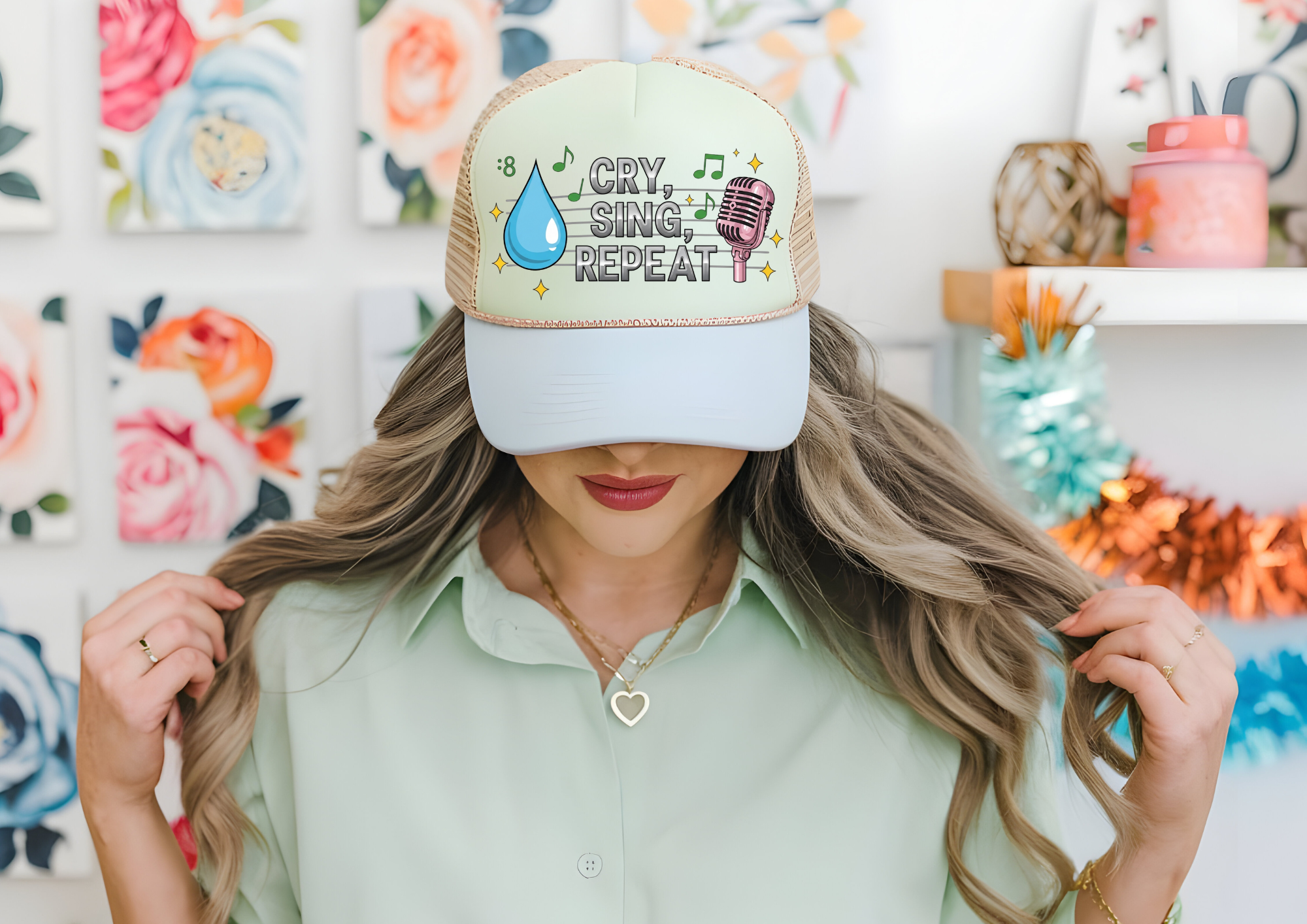Cry Sing Repeat Trucker Hat