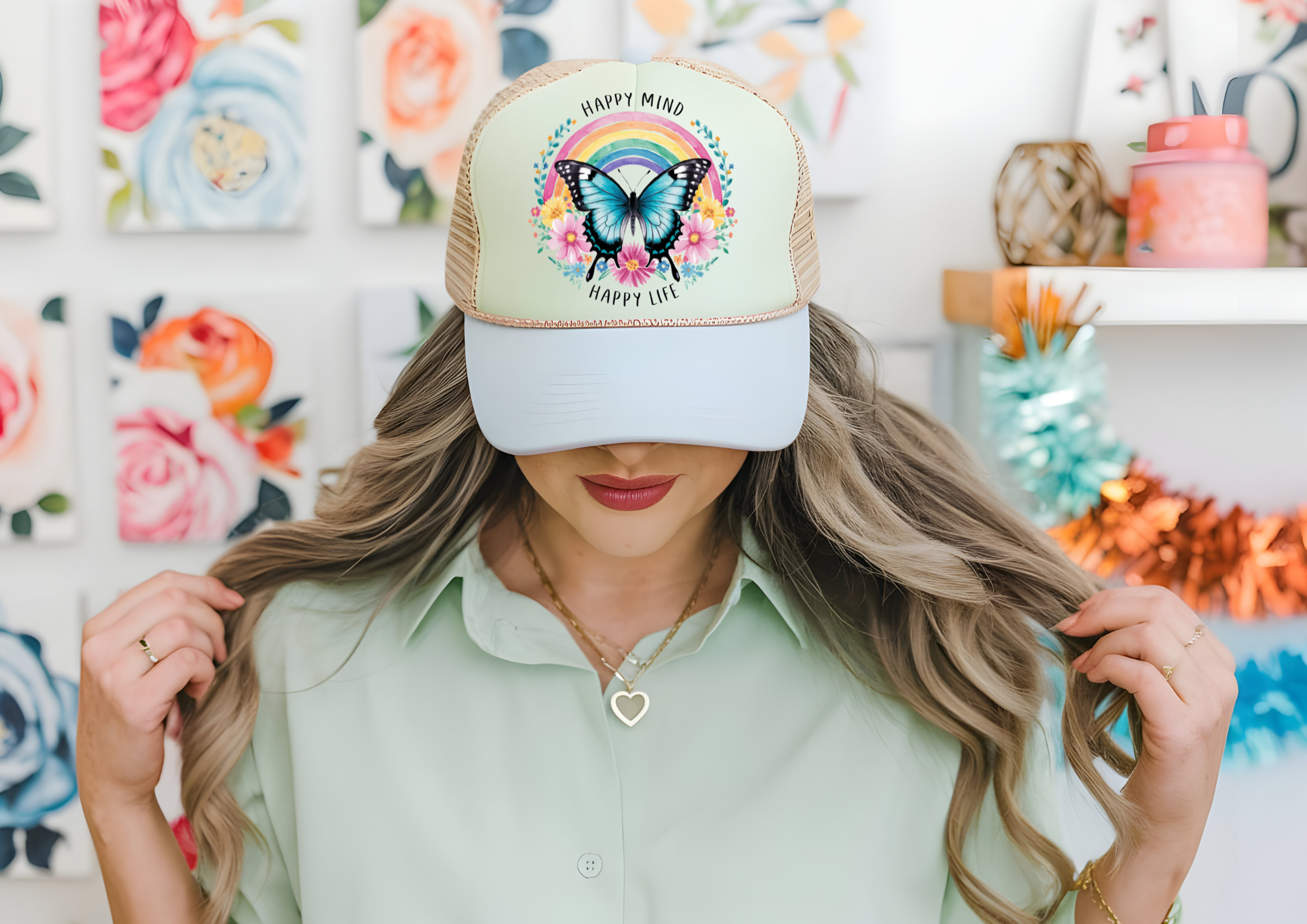 Happy Mind Happy Life Trucker Hat