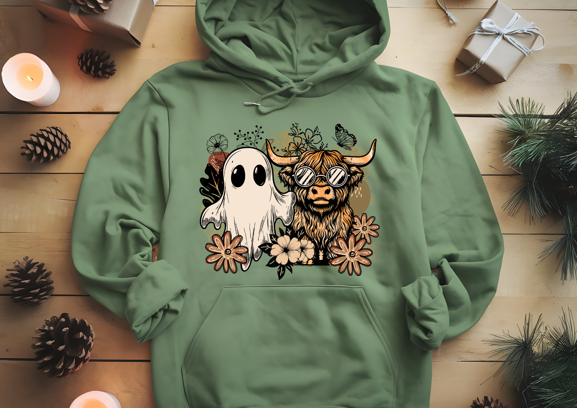 Ghost & Hyland Cow Hoodies