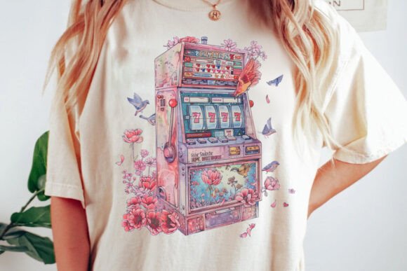 Whimsical Slot Machine Graphic Tee