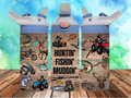 Muddin Fishin Huntin 12 OZ Water Bottle - Lid Color May Very