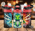 Dragon 12 oz Soft flip lid water bottle Lid Colors may vary