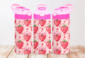 Strawberry 12 oz Water bottle lid colors may very